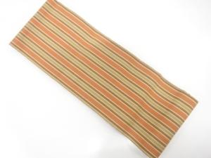 アンティーク　縞模様織り出し半幅帯（着用可）